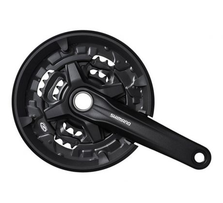 Shimano FC-MT210 hajtómű fekete láncvédővel (44/32/22 - 175mm) 9s.