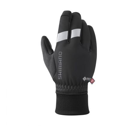 Shimano Windstopper Primaloft hosszú ujjú kerékpáros kesztyű fekete
